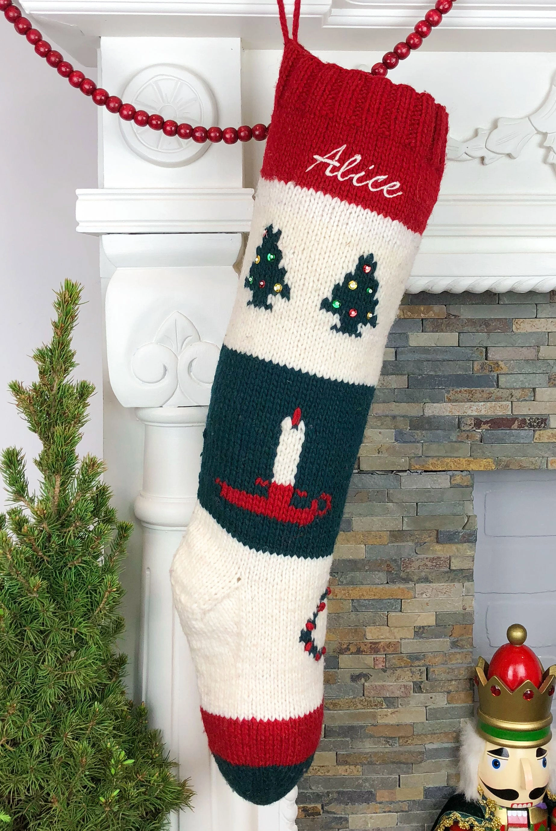 Cozy Custom Christmas Stocking A Handknit Holiday Keepsake